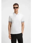 BOSS f&uuml;r Herren. 50544448 Polo Zone wei&szlig; (M), L&auml;ssig, Baumwolle, Kurzarm