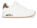 Skechers f&uuml;r Damen. 177093 Turnschuhe Uno Jungle Nite wei&szlig; (36), Wohnung,