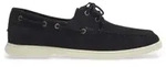 BOSS f&uuml;r Herren. 50563130 Marineblaue Bootsschuhe aus Wildleder mit Kontrast (39),