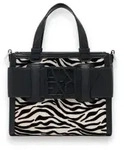 A|X Armani Exchange f&uuml;r Damen. XW000392AF26445MC149 Schwarze Bedruckte Tasche