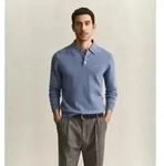 Gant f&uuml;r Herren. 8060109 Poloshirt aus blauer Wolle (M), L&auml;ssig, Klassisch,...