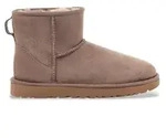 UGG f&uuml;r Damen. 1016222 Classic Mini II Stiefeletten aus Leder in Taupe (36),