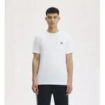 Fred Perry f&uuml;r Herren. M3519 Ringer T-Shirt in Wei&szlig; (XXL), L&auml;ssig, Baumwolle,