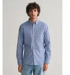 Gant f&uuml;r Herren. 3000130 Blau gestreiftes Popeline-Hemd Regular Fit (S), L&auml;ssig,