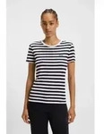 BOSS f&uuml;r Damen. 50504192 T-shirt Esla navy (L), L&auml;ssig, Baumwolle, Kurzarm, Marine