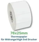 Zebra Z-Perform 1000D, Etikettenrolle, Thermopapier, 76x25mm, 880738-025