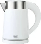 Adler AD 1372 White Wasserkocher 0,6L Wei&szlig; 800 W 360&deg; Drehbarer Sockel...