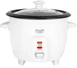 Adler AD 6418 Reiskocher 0,6 Liter kompakt mit Warmhaltefunktion Wei&szlig;