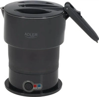 Adler AD 1377 Reise Wasserkocher 0,6 L faltbares Silikongeh&auml;use Camping grau...