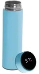 Adler Thermosflasche, 473ml, Blau, Trinkflasche mit LED-Temperaturanzeige