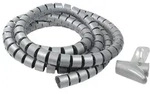 LogiLink Kabelschlauch Spiral mit Werkzeug 25 mm 2,5 m Grau