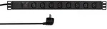 LogiLink 19" Zoll Steckdosenleiste 1HE 8-fach IEC320 C13 mit Anschlusskabel 2m