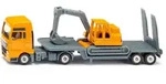 MAN Tieflader mit Bagger