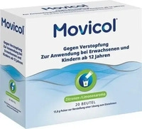PZN-DE 07548876, Norgine Movicol Beutel 20 St&uuml;ck, Grundpreis: &euro; 0,84 / St&uuml;ck
