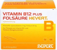 PZN-DE 02840425, Hevert-Arzneimittel Vitamin B12 Fols&auml;ure Hevert Ampullen -Paare