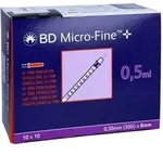 BD Micro-fine+ Insulinspr.0,5 ml U100 0,3x8 mm
