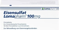 PZN-DE 01713423, Eisensulfat Lomapharm 100 mg 50 St&uuml;ck, Grundpreis: &euro; 0,18 /