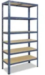 shelfplaza HOME 230x60x50 cm Schwerlastregal in blau mit 6 B&ouml;den und 145 kg...