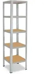 shelfplaza HOME 180x60x60 cm Schwerlastregal in verzinkt mit 5 B&ouml;den und 175 kg