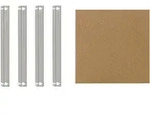 shelfplaza HOME 40x40 cm Fachboden-Set in verzinkt f&uuml;r HOME Schwerlastregale
