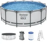 Steel Pro MAX&trade; Frame Pool Komplett-Set mit Filterpumpe &Oslash; 396 x 122 cm,