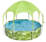 Steel Pro&reg; Frame Pool mit Sonnenschutzdach Splash-in-Shade" ohne Pumpe &Oslash; 244...