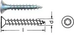 Spanplattenschraube Senkkopf mit Torx und Fr&auml;srippe - 4,0 x 30 / 0,16 / TX20