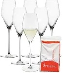 Spiegelau Definition Champagnerglas 250 ml 6er Set + Poliertuch