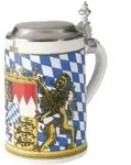 Seltmann Weiden Compact Bayern Bierkrug mit Deckel 0,75 l
