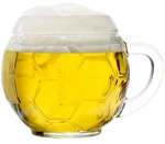 St&ouml;lzle Oberglas Bierkrug 0,4 l Fu&szlig;ballkanne 6er Set