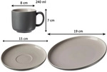 Ritzenhoff & Breker JASPER Kaffeeservice 12-teilig - grau