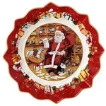 Villeroy & Boch Toy's Fantasy Schale auf Fu&szlig; &oslash; 25 cm "Santa liest Wunschzettel"