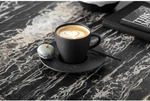 Villeroy & Boch Manufacture Rock Espressotasse mit Untertasse schwarz