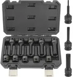 TECPO Kraft-Bit-Einsatz-Satz XZN Innen-Vielzahn 10-tlg. M4&ndash;M18 mit...