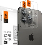 Spigen Glass EZ Fit Optik Pro 2 Pack, black - iPhone 15 Pro/15 Pro Max/14 Pro/14 Pro