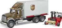 Bruder 02828, Bruder MACK Granite UPS Logistik-LKW mit Mitnahmestapler