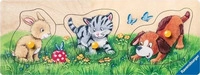 Ravensburger 03203, Ravensburger Holzpuzzle Niedliche Tierkinder