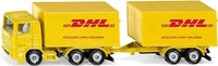 Siku 1694, Lkw mit Anh&auml;nger DHL Modell von Siku
