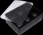 LURCH ICE FORMER W&uuml;rfel 5cm schwarz transparent Eisw&uuml;rfelform mit Deckel