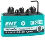 ENT HSS Senker-Set 5-teilig &Oslash; 2,5 - 4,5 mm