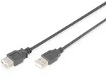 DIGITUS USB 2.0 Verl&auml;ngerungskabel, Typ A St/Bu, 1.8m, USB 2.0 konform, sw