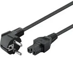 WENTRONIC Netzkabel abgewinkelt, Schuko/IEC 320-C15, 2m