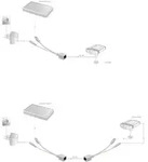 DIGITUS Passives PoE-Kabelset 1x Splitter PD Kabel, 1x Injektor PSE Kabel, Wei&szlig;