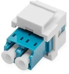 DIGITUS LWL LC-Duplex-Kupplung, SM, f&uuml;r Keystone-Panel OS2, Farbe Blau, inkl.