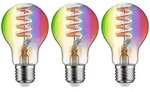 PAULMANN LED ZB Fil RGBW 3er AGL E27 470lm gold