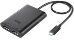 I-TEC USB-C Dual 4K/60Hz (single 8K/30Hz) DP Video Adapter, USB-C 3.0 [Stecker]