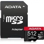 ADATA High-Endurance R100/W85 microSDXC 512GB Kit, UHS-I U3, A2, Class 10