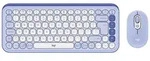 LOGITECH POP Icon Combo, Lilac & Off-White, Logi Bolt, USB/Bluetooth, US