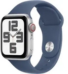 APPLE Watch SE GPS + Cellular 40mm Silver Aluminium Case with Denim Sport Band...