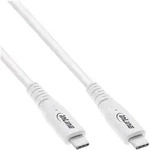 INLINE USB4 Kabel, USB-C Stecker/Stecker, PD 240W, 8K60Hz, TPE, wei&szlig;, 2m